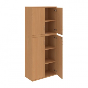 Policová skriňa Strong, zámok, 80x192x40 cm, buk/buk 