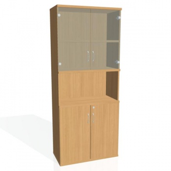 Policová skriňa Strong, zámok, 80x192x40 cm, buk/buk 
