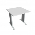 Rokovací stôl Flex, 80x75,5x80 cm, biely/kov 