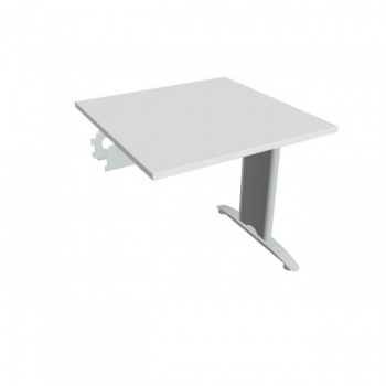 Rokovací stôl Flex, 80x75,5x80 cm, biely/kov 