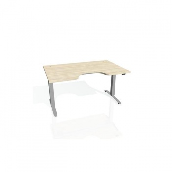 Pracovný stôl Motion Ergo, ZO, 2S, 120x70,5-120,5x90 cm, agát/sivá 