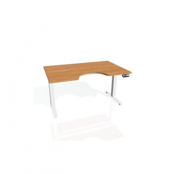 Pracovný stôl Motion Ergo, PO, 2S, 120x70,5-120,5x90 cm, jelša/biela 