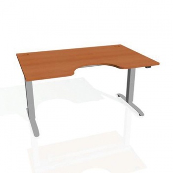 Pracovný stôl Motion Ergo, ZO, 2S, 160x70,5-120,5x90 cm, čerešňa/sivá 