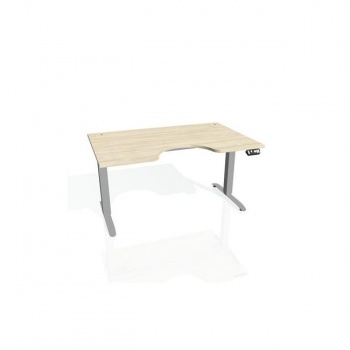 Pracovný stôl Motion Ergo, PO, 2S, 160x70,5-120,5x90 cm, agát/sivá 