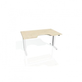Pracovný stôl Motion Ergo, ZO, 3S, 160x61-128x90 cm, agát/biela 