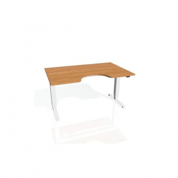Pracovný stôl Motion Ergo, ZO, 3S, 180x61-128x90 cm, jelša/biela 