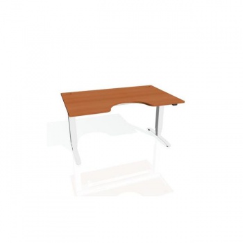 Pracovný stôl Motion Ergo, ZO, 3S, 180x61-128x90 cm, čerešňa/biela 