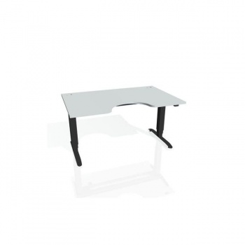 Pracovný stôl Motion Ergo, ZO, 3S, 180x61-128x90 cm, sivá/čierna 