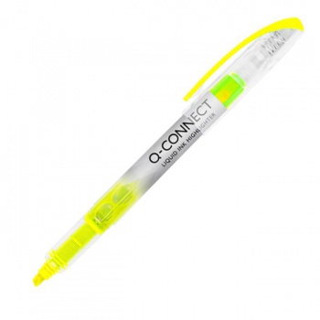 Zvýrazňovač Q-CONNECT Liquid Ink žltý 
