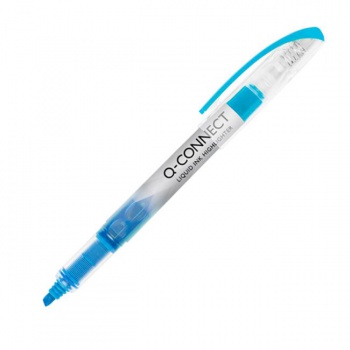Zvýrazňovač Q-CONNECT Liquid Ink modrý 