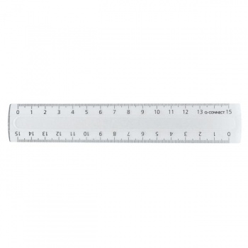 Pravítko Q-CONNECT 15cm transparentné 