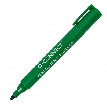 Permanentný popisovač Q-CONNECT okrúhly hrot zelený 