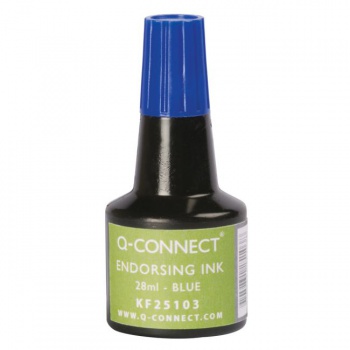 Pečiatková farba Q-CONNECT modrá 28ml 