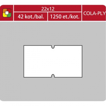 Etikety 22x12 pre 2212 cenovka biela 