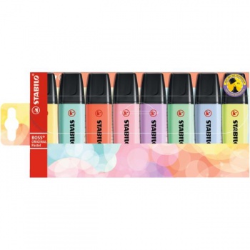 Sada zvýrazňovačov STABILO Boss pastel 8ks 