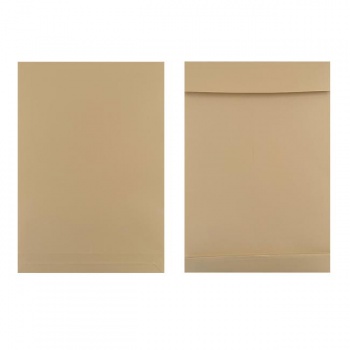 Taška B4 s X dnom a odtrhávacou páskou 250 x 354 mm hnedá 130g 