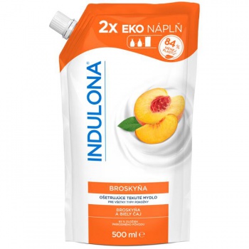 Tekuté mydlo INDULONA náhradná náplň 500 ml Broskyňa 