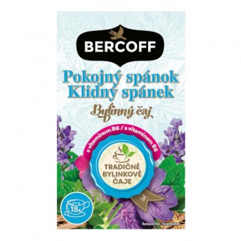 Čaj Bercoff Klember bylinný Pokojný spánok s vitamínom B6 HB 30 g 