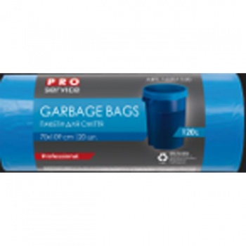 Vrecia na odpadky 70x109, LDPE, 120 ℓ, 21 mic, 20 ks modré 