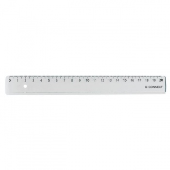Pravítko Q-CONNECT 20cm transparentné 