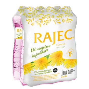 Pramenitá voda Rajec ochutená - púpava nesýtená 6 x 1,5 ℓ 