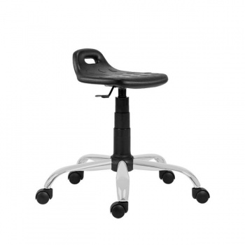 Pracovný taburet 1280 PU Work, chróm 
