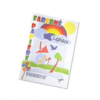Farebný papier samolepiaci A4 8-hárkový 