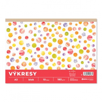 Výkresy 180g, A3 10 ks v bloku 