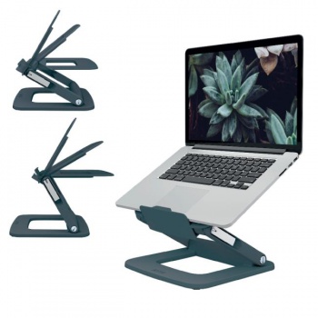 Stojan na notebook nastaviteľný Leitz Ergo s viacerými uhlami sklonu, zamatový šedý 