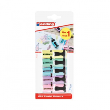DARČEK: Sada zvýrazňovačov Edding 7 mini pastel 4+1 /BD 