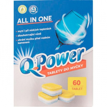 Q-Power tablety do umývačky riadu All In  One  60 kusov 