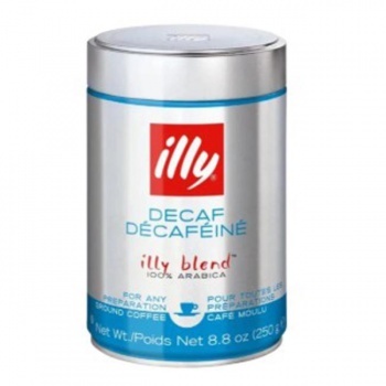 Káva Illy Decaf bezkofeínová 100% Arabica mletá v dóze 250g 
