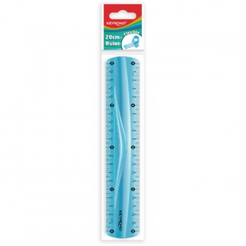 Pravítko KEYROAD 20 cm, ohybné, mix farieb 