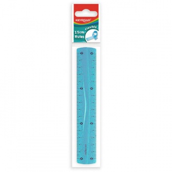 Pravítko KEYROAD 15 cm, ohybné, mix farieb 
