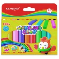 Plastelína KEYROAD neónová, blister 12 ks, mix farieb 