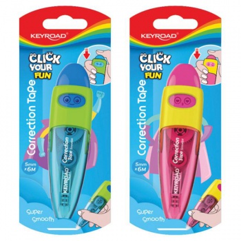 Korekčný roller KEYROAD, blister, 5 mm x 6 m 