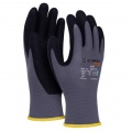 Rukavice pletené, polomáčané DONAU SAFETY Flex, kat. II šedé veľ. 10 