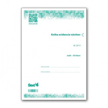 Kniha evidencie návštev, A4, 50 listov 