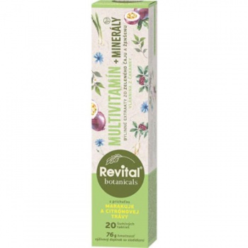 DARČEK: Revital Botanicals Multivitamín + minerály, 20 šumivých tabliet 