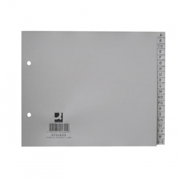 Plastový rozraďovač Q-Connect A-Z sivý 