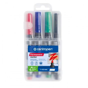 Sada permanentných popisovačov Centropen 8576/4S 