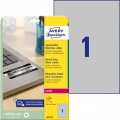 Etikety polyesterové veľmi odolné 210x297mm Avery A4 strieborné 20 hárkov 