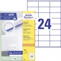 Etikety univerzálne 70x35mm Avery A4 100 hárkov 
