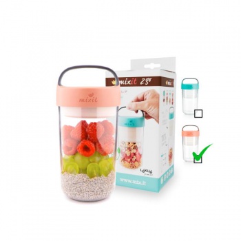 DARČEK: Mixit 2go - desiatový box 600ml (lososový) 