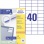 Etikety univerzálne 52,5x29,7mm Avery A4 100 hárkov 