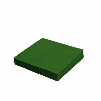 Papierové servítky 2-vrstvové 33x33cm tmavozelené (50 ks) 
