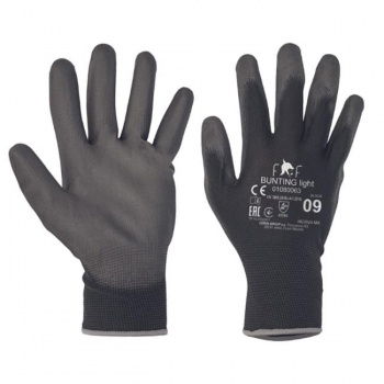 Rukavice pletené FF BUNTING LIGHT HS-04-003, čierne, veľ. 9/L 