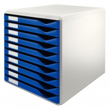 Zásuvkový box Leitz 10 zásuviek modro/sivý 