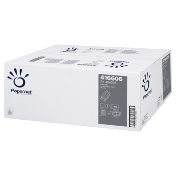 Papierové utierky skladané Papernet C 1-vrstvové, recyklované sivé 