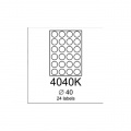 Etikety Rayfilm 40mm kruhové oranžové fluorescentné R01334040KA, 100 hárkov 